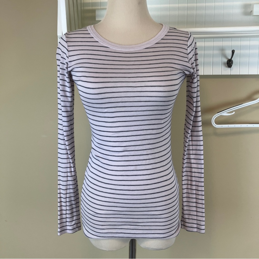 Vince Shirt Striped Long Sleeve Stretch Top Women's XS